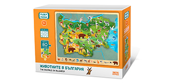 Детски пъзел Животните в България 80 части | Отлична цена