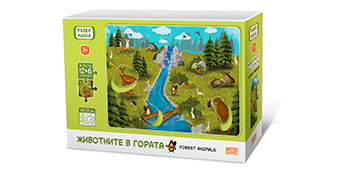 Детски пъзел Животни в гората 12+6 части | Отлична цена