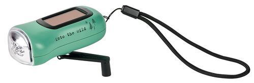 Solar LED flashlight with dynamo