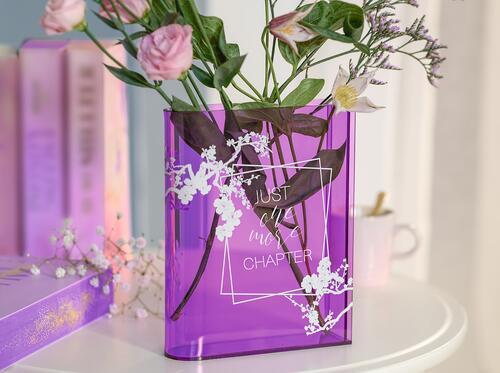 Acrylic book vase
