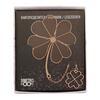 Metal bookmark Clover
