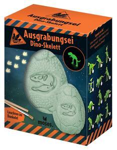 Glow-in-the-dark dinosaur skeleton dig kit