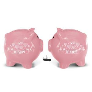 Porcelain piggy bank | Be happy