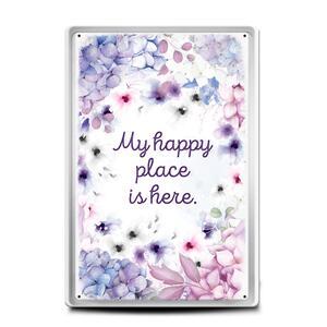 Metal sign | My happy place is here