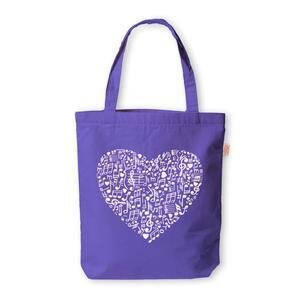 Flat bottom cotton bags | Love music