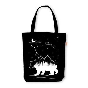 Flat bottom cotton bags | Forest bear
