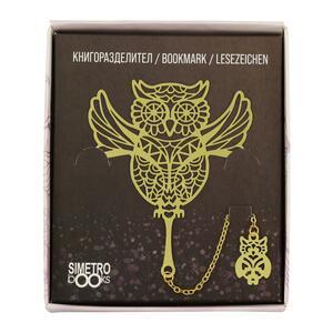 Book Time | Метален книгоразделител Бухал