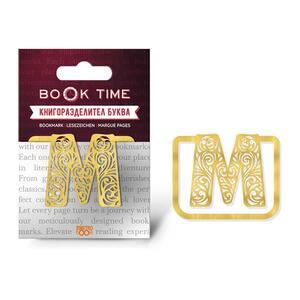 Book Time | Metal Boomark Letter M