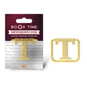 Book Time | Metal bookmark Letter T