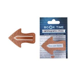 Book Time | Metal Bookmark Arrow copper