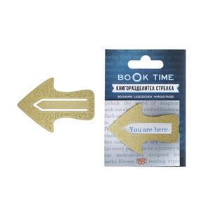 Book Time | Metal Bookmark Аrrow brass