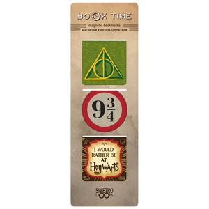 Book Time | Magnetic bookmarks - Book Time - Square - Hogwarts, Harry Potter