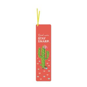 Bookmark with ribbon | Read more. Stay sharp.