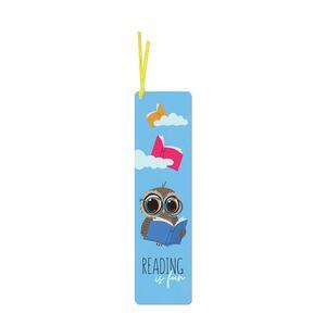 Bookmark with ribbon | Owl - Reading is fun