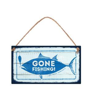 Wall sign | Gone fishing. Be back someday