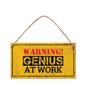 Табелка за стена | Warning! Genius at work