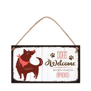 Табелка за стена | Dogs Welcome (people must be approved)