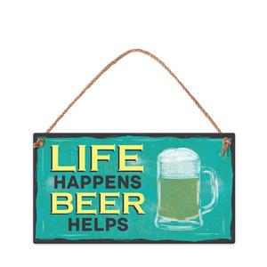 Табелка за стена | Life happens. Beer helps