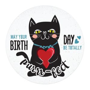 Card sign | May your birthday be totally purrr-fect