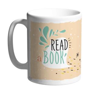 Керамична чаша Happy mugs | Slow down, read a book - ленивец