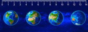 3D книгоразделител | Линийка - Земята-континенти