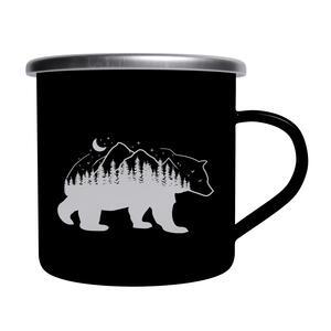 Enamel tin mug | Forest bear
